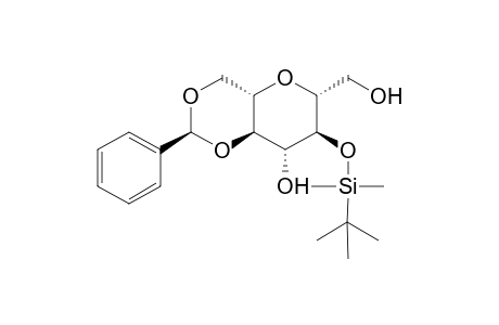 (2R,3S,4R,5R,6S)-3-(tert-Butyldimethylsilyloxy)-4-hydroxy-2-hydroxymethyl-(5,6-methyl)-O-benzylidene-tetrahydropyran
