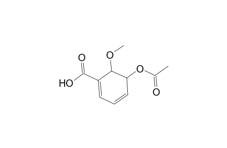 1,3-Cyclohexadiene-1-carboxylic acid, 5-(acetyloxy)-6-methoxy-, trans-