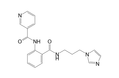 3-pyridinecarboxamide, N-[2-[[[3-(1H-imidazol-1-yl)propyl]amino]carbonyl]phenyl]-