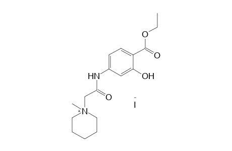 1-{[(4-carboxy-3-hydroxyphenyl)carbamoyl]methyl}-1-methylpiperidinium iodide, ethyl ester