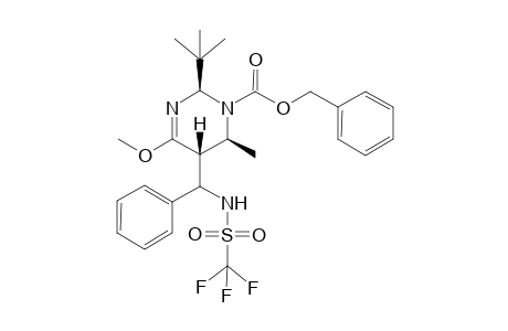 (2R,4S,5R)-2-tert-butyl-6-methoxy-4-methyl-5-[phenyl-(trifluoromethylsulfonylamino)methyl]-4,5-dihydro-2H-pyrimidine-3-carboxylic acid (phenylmethyl) ester