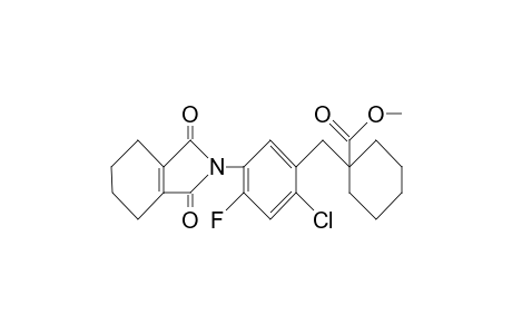 Cyclohexanecarboxylic acid, 1-[[2-chloro-4-fluoro-5-(1,3,4,5,6,7-hexahydro-1,3-dioxo-2H-isoindol-2-yl)phenyl]methyl]-, methyl ester