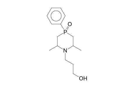 1-Aza-4-phosphacyclohexane, 1-(3-hydroxypropyl)-2,6-dimethyl-4-oxo-4-phenyl-