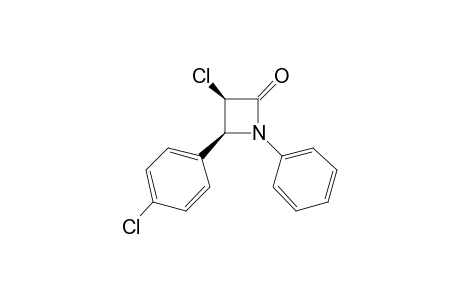 cis-3-Chloro-4-(p-chlorophenyl)-1-phenyl-2-azetidinone