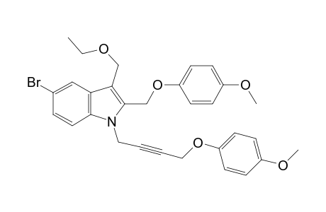 5-Bromo-3-(ethoxymethyl)-1-[4-(p-methoxyphenoxy)-2-butynyl]-2-[(p-methoxyphenoxy)methyl]indole