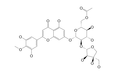 TRICETIN-4'-O-METHYL-7-O-(2''-O-BETA-D-APIOFURANOSYL-6''-ACETYL-BETA-D-GLUCOPYRANOSIDE)