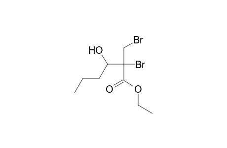 Ethyl (2RS,3SR)-2-bromo-2-bromomethyl-3-hydroxyhexanoate