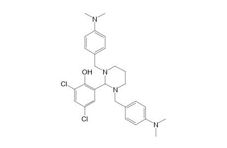 2-{1,3-bis[p-(dimethylamino)benzyl]hexahydro-2-pyrimidinyl}-4,6-dichlorophenol