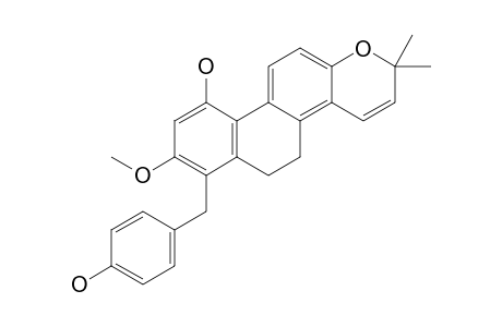 Sinensol-D;1-(4-hydroxybenzyl)-2-methoxy-4-hydroxy-8-[2'',2''-dimethylpyrano-[5'',6'':7,8]]-dihydrophenathrene