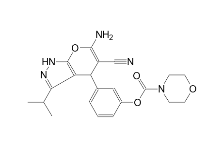 3-(6-Amino-5-cyano-3-isopropyl-1,4-dihydropyrano[2,3-c]pyrazol-4-yl)phenyl 4-morpholinecarboxylate