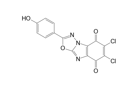 2-(4-Hydroxyphenyl)-6,7-dichloro-benzo[4,5]imidazo[2,1-b][1,3,4]oxadiazole-5,8-dione