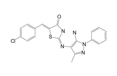 (Z)-2'-[(5-amino-3-methyl-1-phenylpyrazol-4-yl)imino]-5'-(4-chlorobenzylidene)thiazolidin-4-one