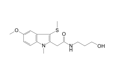 N-(3-Hydroxy-propyl)-2-(5-methoxy-1-methyl-3-methylsulfanyl-1H-indol-2-yl)-acetamide