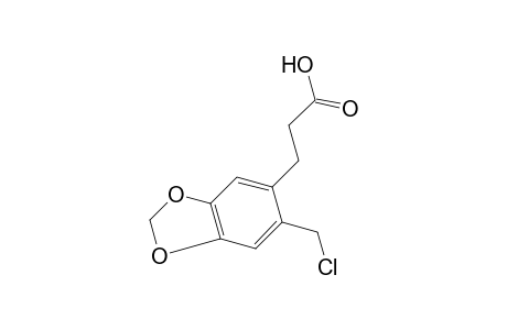 2-(chloromethyl)-4,5-(methylenedioxy)hydrocinnamic acid