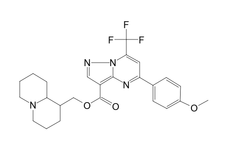 Pyrazolo[1,5-a]pyrimidine-3-carboxylic acid, 5-(4-methoxyphenyl)-7-(trifluoromethyl)-, (octahydro-2H-quinolizin-1-yl)methyl ester