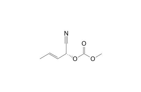 (2R,3E)-2-(Methoxycarbonyloxy)pent-3-enenitrile