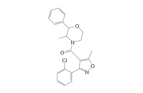 4-{[3-(o-chlorophenyl)-5-methyl-4-isoxazolyl]carbonyl}-3-methyl-2 phenylmorpholine