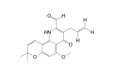 3-allyl-1,4-dihydro-8,8-dimethyl-5-methoxy-4-oxo-8H-pyrano[2,3-h]quinoline-2-carboxaldehyde