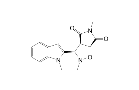 (3S*,4R*,5S*)-4,5-(N-METHYLDICARBOXIMIDO)-2-METHYL-3-(1'-METHYLINDOL-2'-YL)-ISOXAZOLIDINE