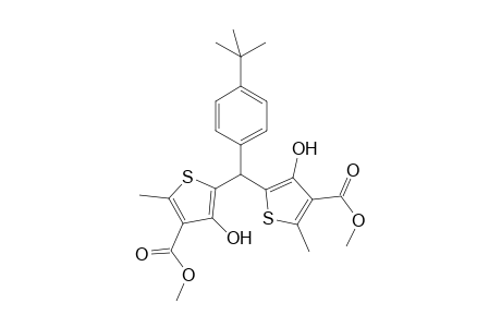 3-Thiophenecarboxylic acid, 5-[[4-(1,1-dimethylethyl)phenyl][3-hydroxy-4-(methoxycarbonyl)-5-methyl-2-thienyl]methyl]-4-hydroxy-2-methyl-, methyl ester