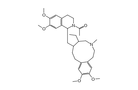 6-[(2-ACETYL-6,7-DIMETHOXY-1,2,3,4-TETRAHYDRO-1-ISOQUINOLYL)METHYL]-10,11-DIMETHOXY-5-ETHYL-3-METHYL-1,2,3,4,5,6,7,8-OCTAHYDRO-3-BENZAZECINE