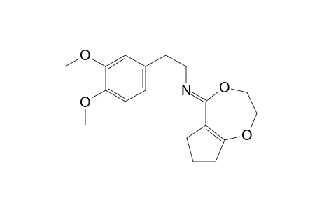 5-[beta-(3,4-Dimethoxy-phenyl)-ethylimino]-6,7-trimethylen-2,3-dihydro-5H-1,4-dioxepine