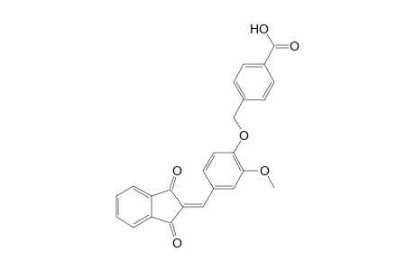 4-({4-[(1,3-dioxo-1,3-dihydro-2H-inden-2-ylidene)methyl]-2-methoxyphenoxy}methyl)benzoic acid