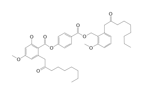 Benzyl 4-[2'-hydroxy-4'-methoxy-6'-(2''-oxononyl)benzoyloxy]-2-methoxy-6-(2-oxononyl)benzoate