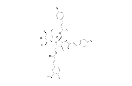 SMILASIDE-G;(1,3-O-DI-PARA-COUMAROYL-6-O-FERULOYL)-BETA-D-FRUCTOFURANOSYL-(2->1)-ALPHA-D-GLUCOPYRANOSIDE