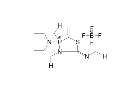 2-METHYLENE-3-DIETHYLAMINO-3,4-DIMETHYL-5-METHYLIMINO-1,4,3-THIAZAPHOSPHOLANIUM TETRAFLUOROBORATE