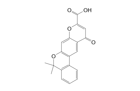 5,5-dimethyl-11-oxo-5H,11H-[2]benzopyrano[4,3-g][1]benzopyran-2-carboxylic acid