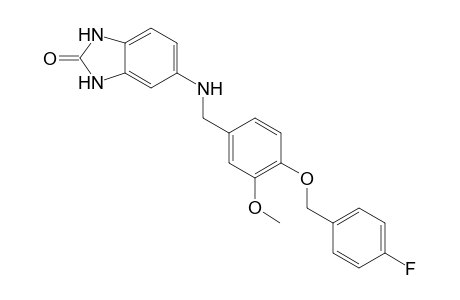 5-({4-[(4-fluorobenzyl)oxy]-3-methoxybenzyl}amino)-1,3-dihydro-2H-benzimidazol-2-one