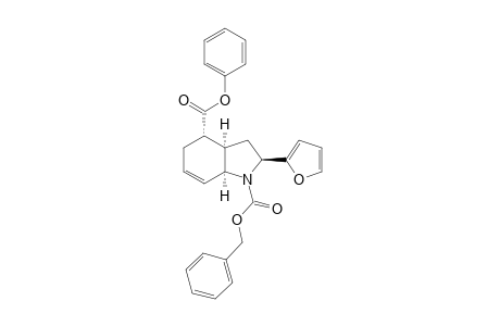 (rac)-1-Benzyl 4-phenyl (2S,3aR,4S,7aS)-2-(furan-2-yl)-2,3,3a,4,5,7a-hexahydro-1H-indole-1,4-dicarboxylate