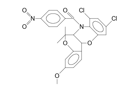 8,10-Dichloro-6a,12a-dihydro-3-methoxy-6,6-dimethyl-7-(4-nitrobenzoyl)-6H,7H-[1]-benzopyrano-[4,3-B]-[1,4]-benzoxazine