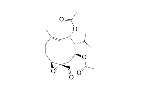 PULICANARAL-A;(4E)-1-BETA,10-ALPHA-EPOXY-6-ALPHA,8-BETA-DIACETOXY-7-BETA-H-GERMACRA-EN-14-AL