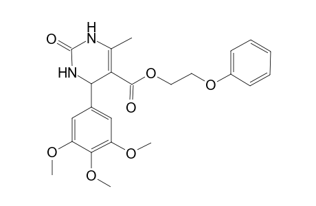 5-Pyrimidinecarboxylic acid, 1,2,3,4-tetrahydro-6-methyl-2-oxo-4-(3,4,5-trimethoxyphenyl)-, 2-phenoxyethyl ester