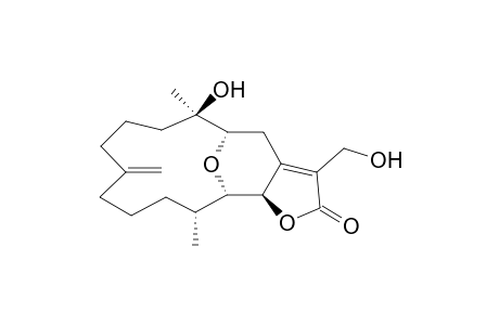3,13-Epoxy-4-hydroxy-15-hydroxymethylcembra-8(19),1(15)-dien-16,14-olide
