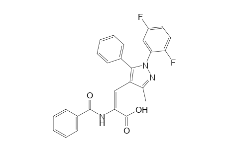 (E)-2-(Benzoylamino)-3-[1-(2,5-difluorophenyl)-3-methyl-5-phenyl-1H-pyrazol-4-yl]propenoic acid