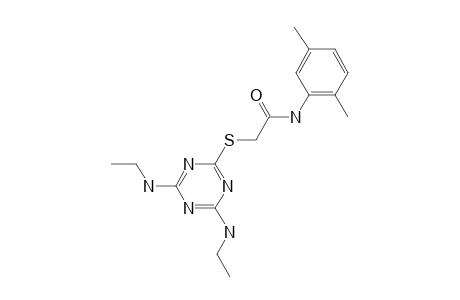 2-(4,6-Bis-ethylamino-[1,3,5]triazin-2-ylsulfanyl)-N-(2,5-dimethyl-phenyl)-acetamide