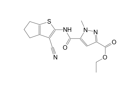 ethyl 5-{[(3-cyano-5,6-dihydro-4H-cyclopenta[b]thien-2-yl)amino]carbonyl}-1-methyl-1H-pyrazole-3-carboxylate