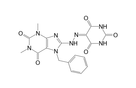 2,4,5,6(1H,3H)-pyrimidinetetrone 5-[(7-benzyl-1,3-dimethyl-2,6-dioxo-2,3,6,7-tetrahydro-1H-purin-8-yl)hydrazone]