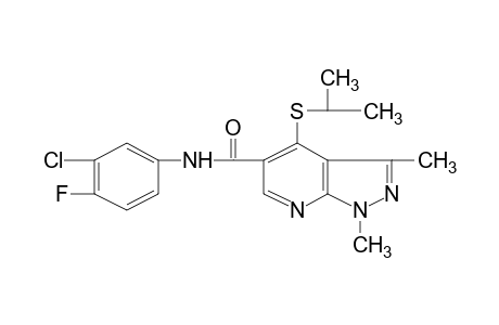 3'-chloro-1,3-dimethyl-4'-fluoro-4-(isopropylthio)-1H-pyrazolo[3,4-b]pyridine-5-carboxanilide