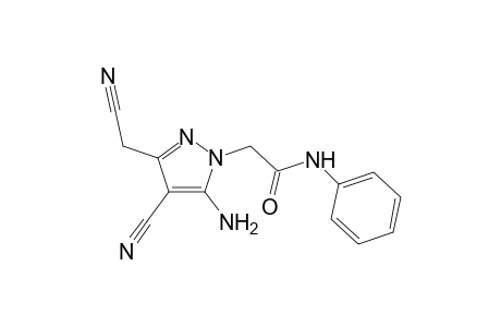 2-(5-Amino-4-cyano-3-(cyanomethyl)-1H-pyrazol-1-yl)-N-phenylacetamide