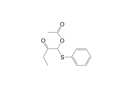 2-Oxo-1-(phenylsulfanyl)butyl acetate