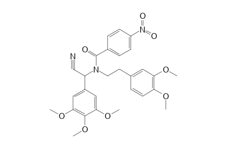 N-(a-cyano-3,4,5-trimethoxybenzyl)-N-(3,4-dimethoxyphenethyl)-p-nitrobenzamide