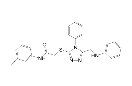 2-{[5-(anilinomethyl)-4-phenyl-4H-1,2,4-triazol-3-yl]sulfanyl}-N-(3-methylphenyl)acetamide