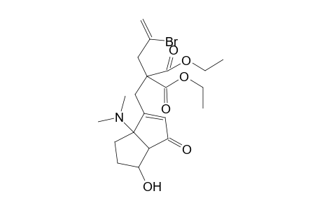 2-[2',2'-bis(Ethoxycarbonyl)-4'-bromo[pent-4'-enyl]-1-dmethylamino-(endo)-6-hydroxybicyclo[3.3.0]oct-2-en-4-one