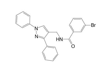 3-bromo-N-[(1,3-diphenyl-1H-pyrazol-4-yl)methyl]benzamide