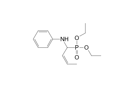 Phosphonic acid, [1-(phenylamino)-2-butenyl]-, diethyl ester