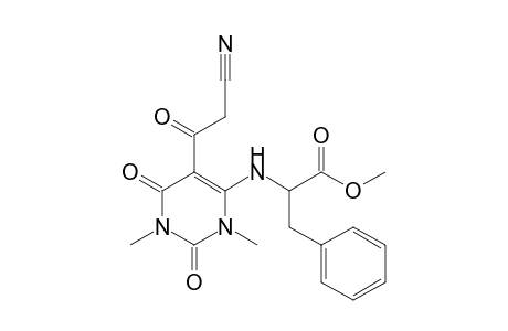 Methyl N-[5-(Cyanoacetyl)-1,3-dimethyl-2,6-dioxo-1,2,3,6-tetrahydropyrimidin-4-yl]-1-phenylalaninate